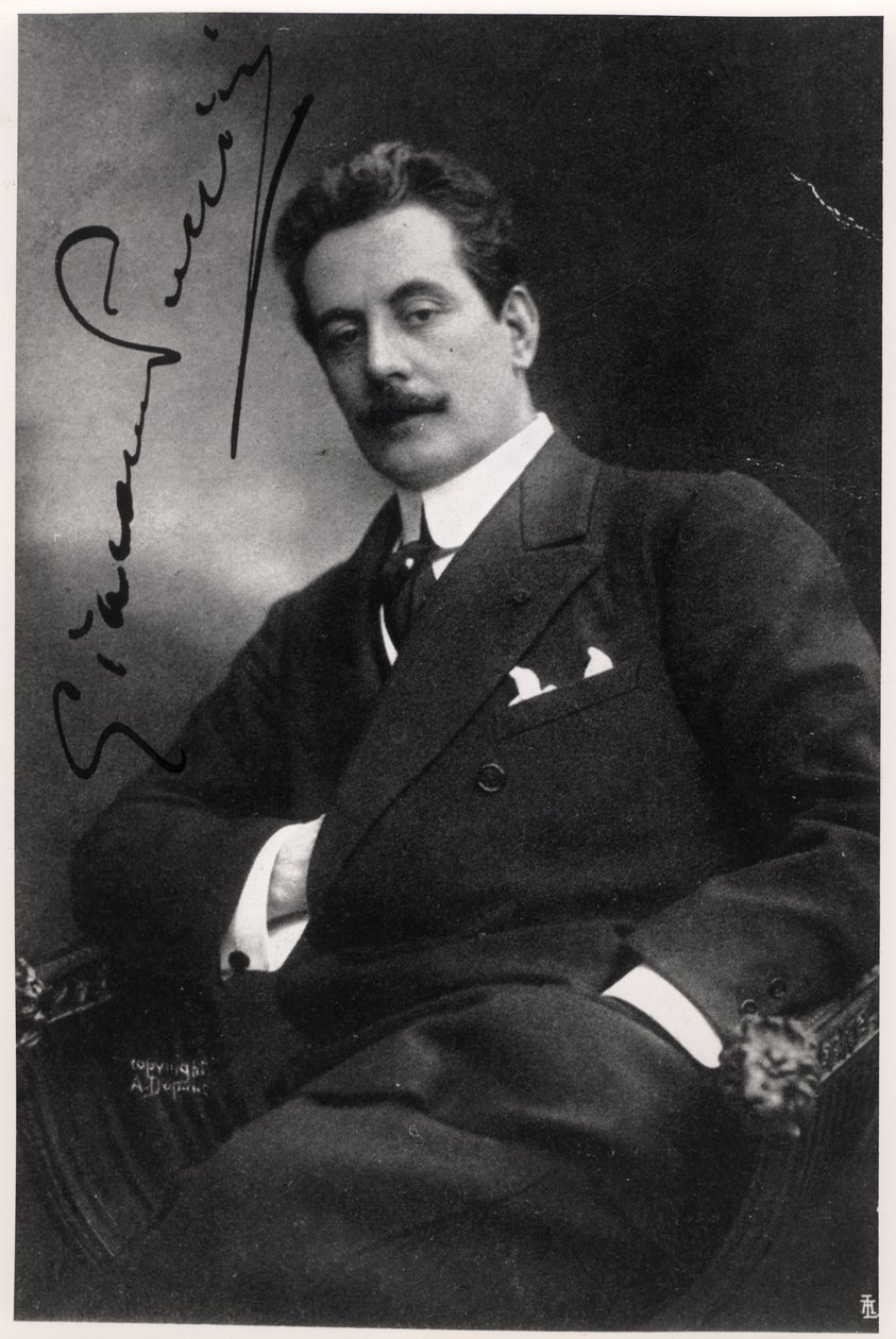 Giacomo Puccini (1858-1924) von Italian Photographer