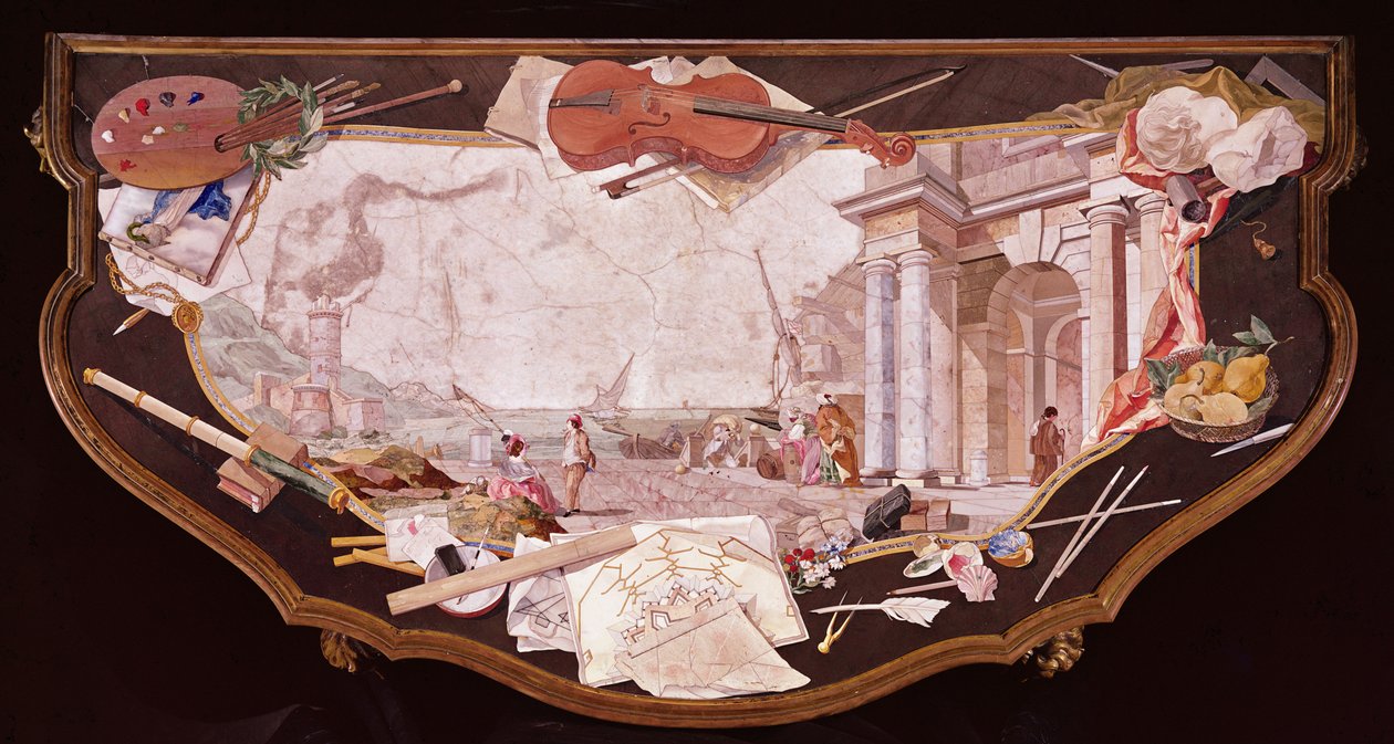 Pietra-Dura-Tischplatte von Italian School