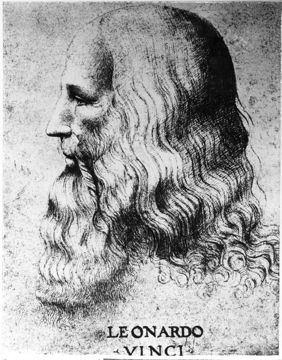 Porträt von Leonardo da Vinci (1452-1519), graviert von Francesco Bartolozzi von Italian School
