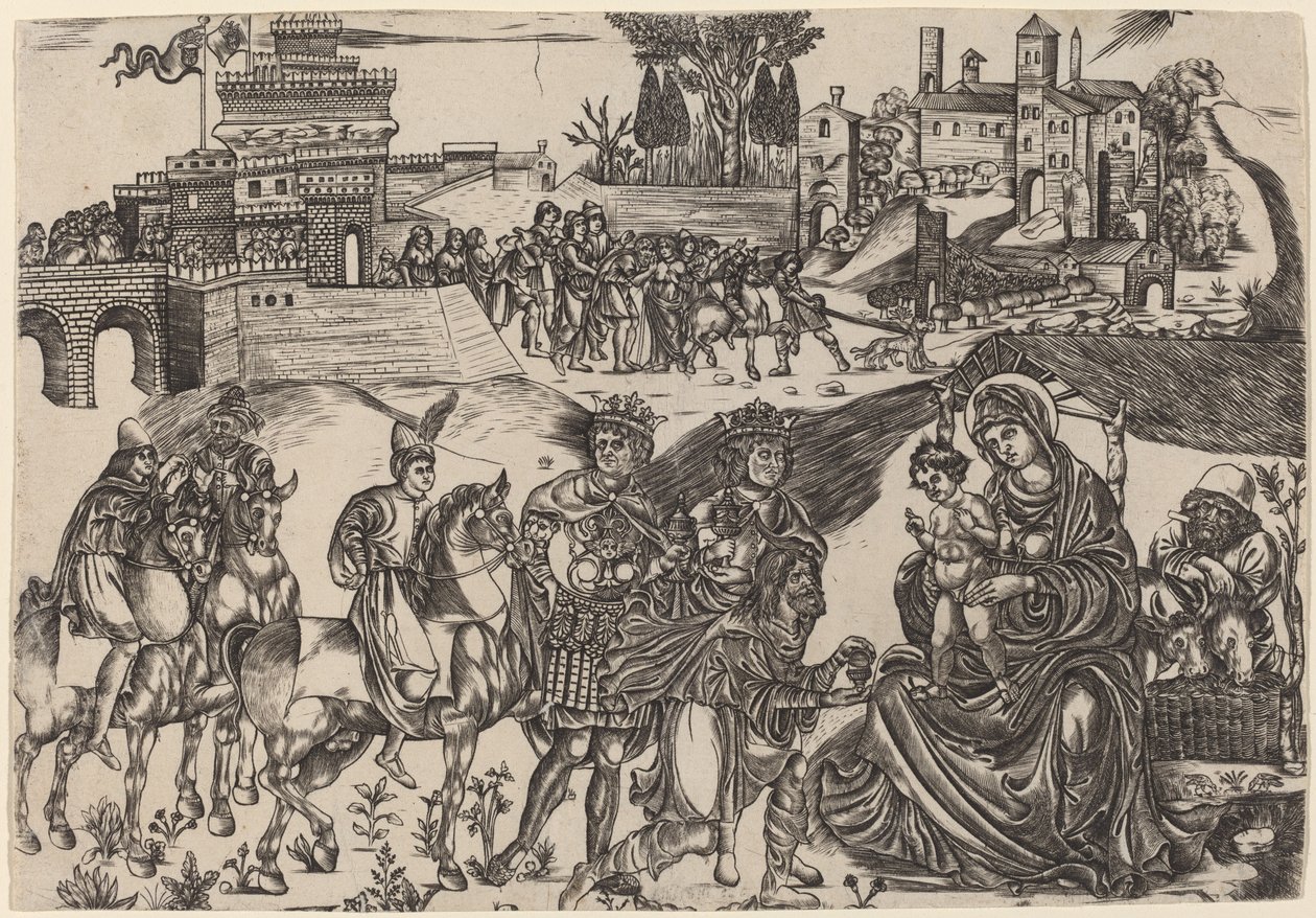 Die Anbetung der Heiligen Drei Könige von Italian 16th Century