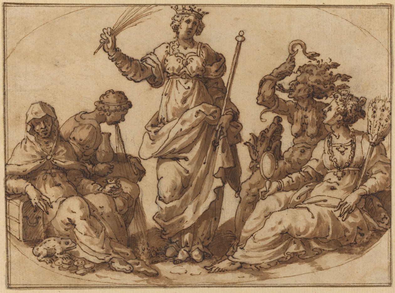Tugend triumphiert über Laster von Italian 16th Century