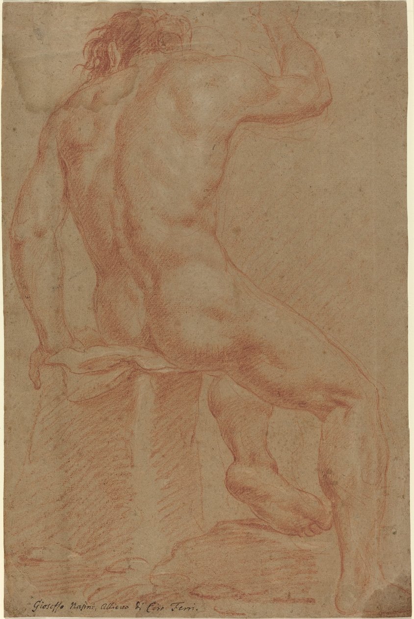 Nackte männliche Figur [recto] von Italian 17th Century