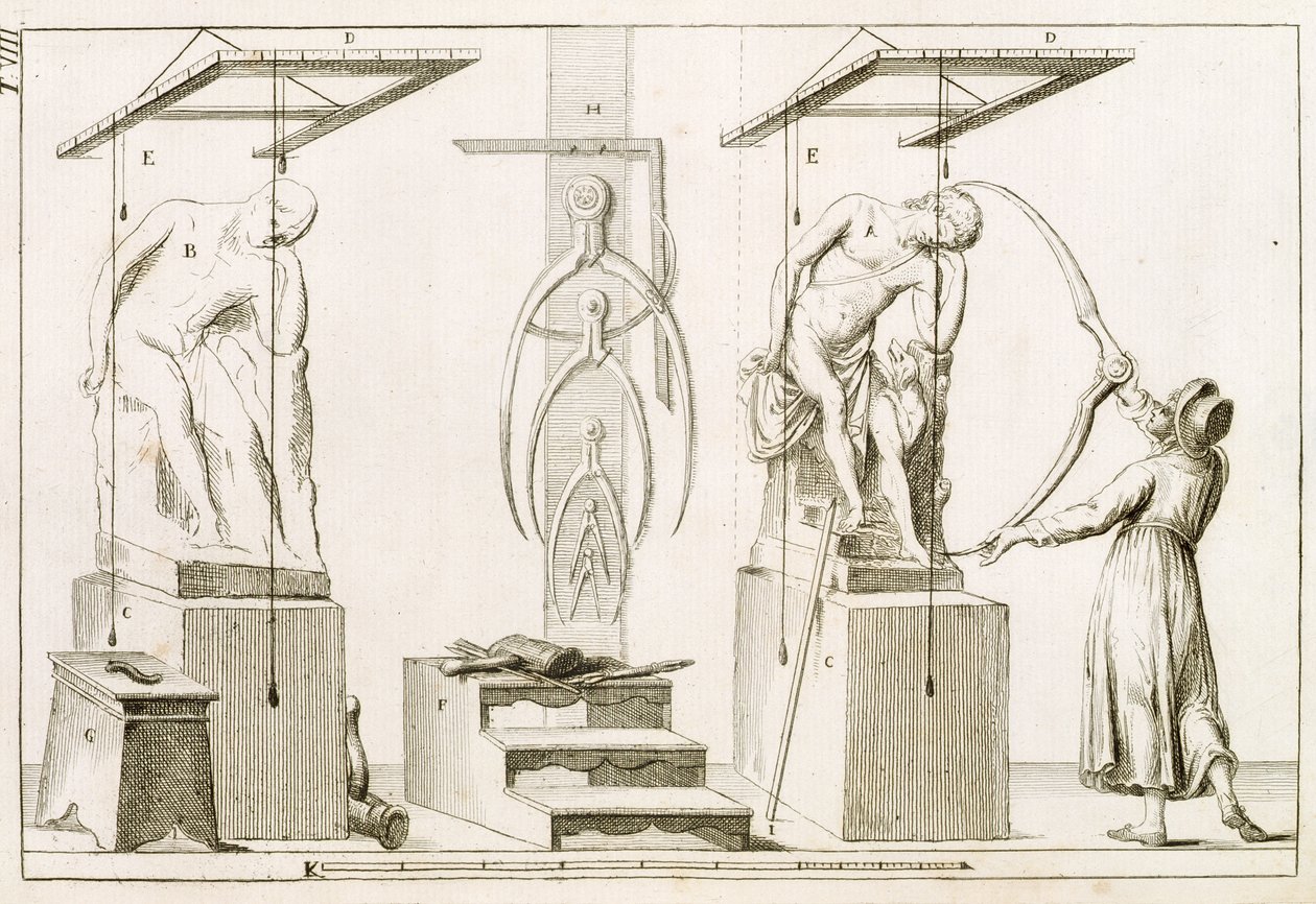 Ein Bildhaueratelier, ca. 1800 von Italian School