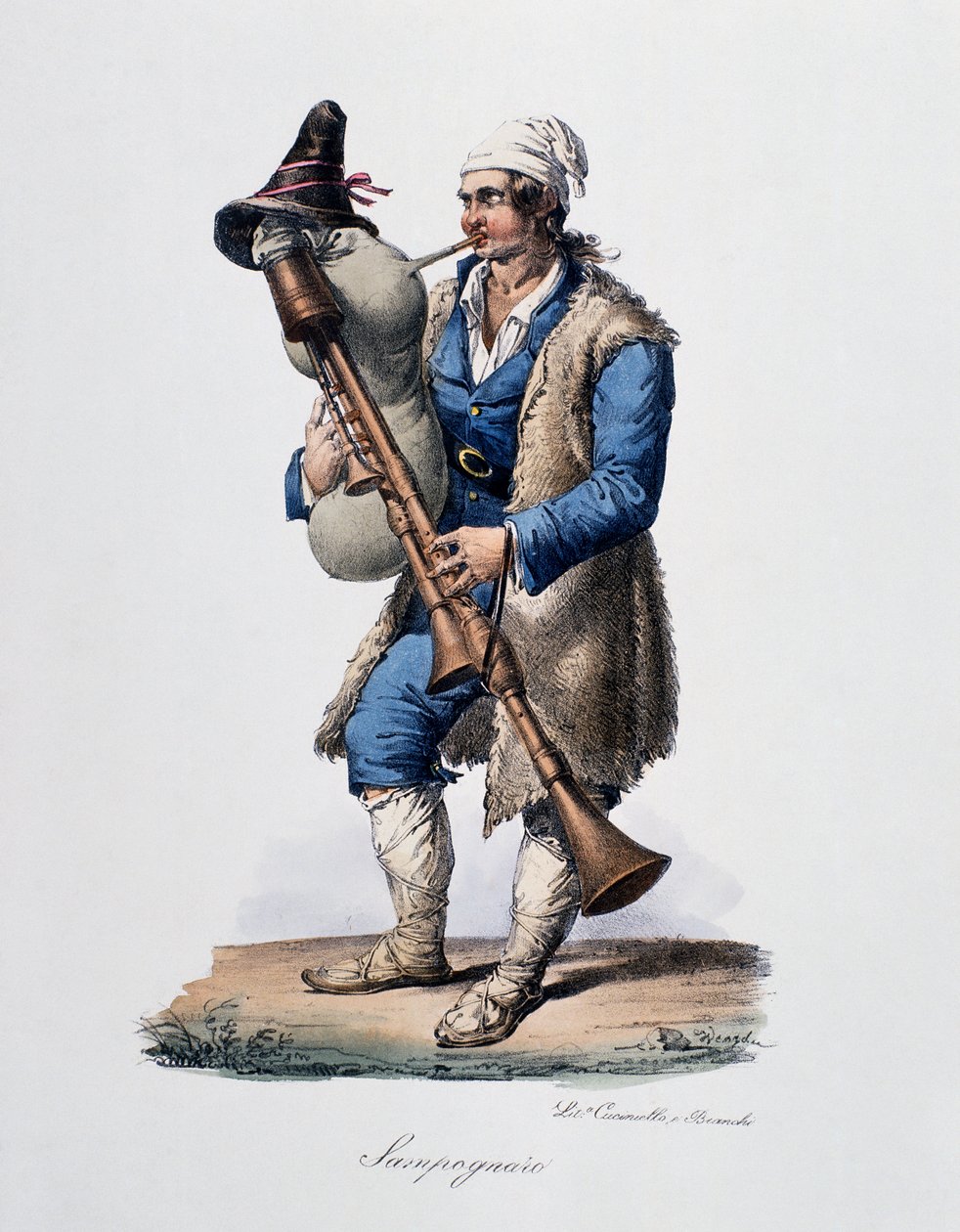 Dudelsackspieler, Italien von Italian School