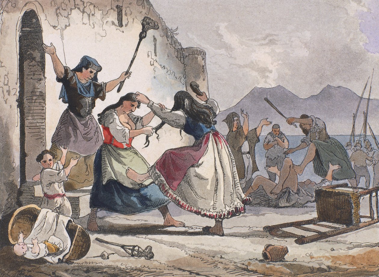 Rauferei zwischen Frauen von Italian School