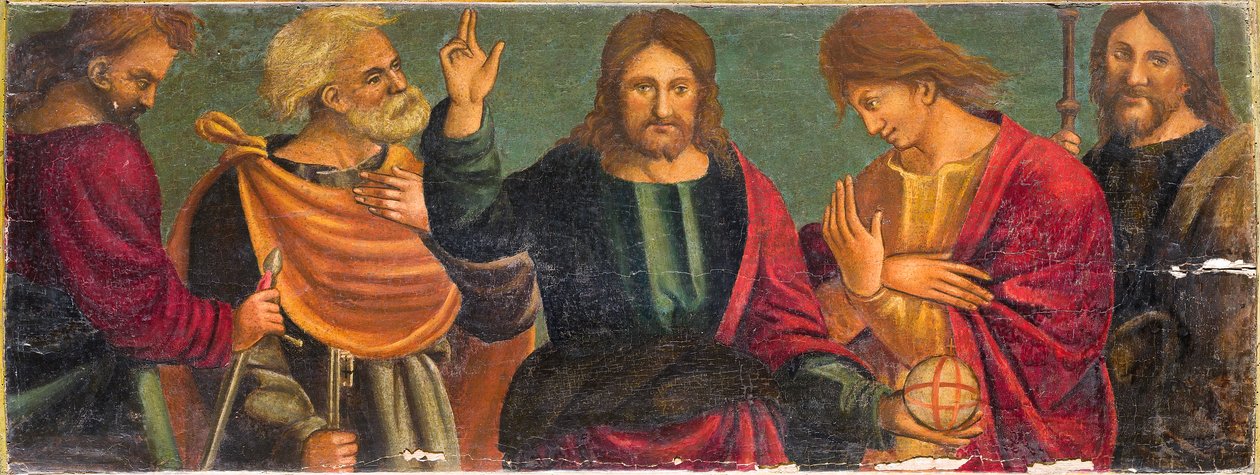 Christus mit vier Aposteln von Italian School