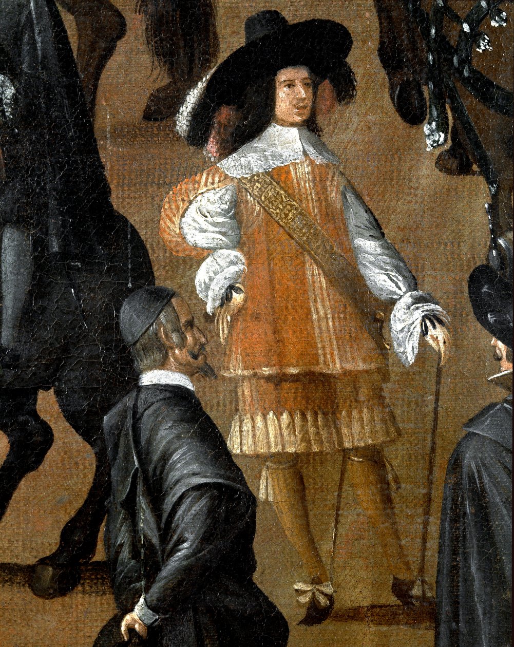 Herr im spanischen Kleid (Detail) von Italian School
