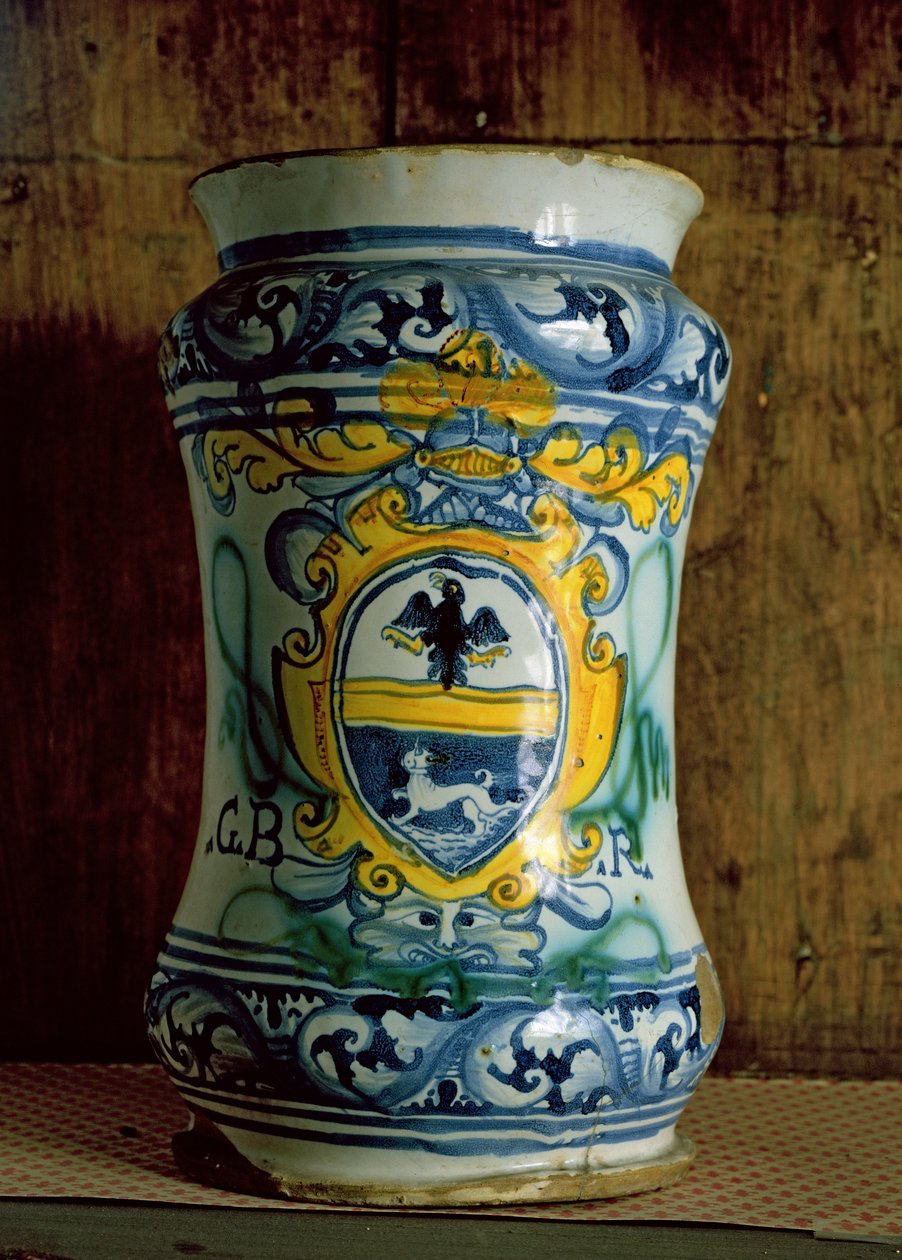 Majolika-Apothekergefäß (Irdenware) von Italian School