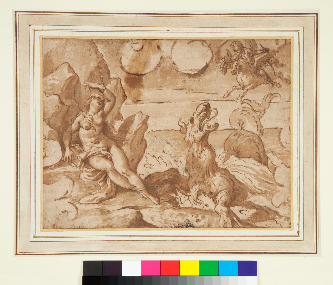 Perseus rettet Andromeda von Italian School