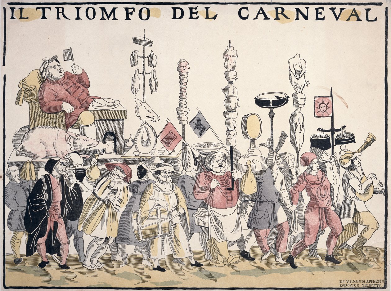 Der Triumph des Karnevals (Farbstich) von Italian School