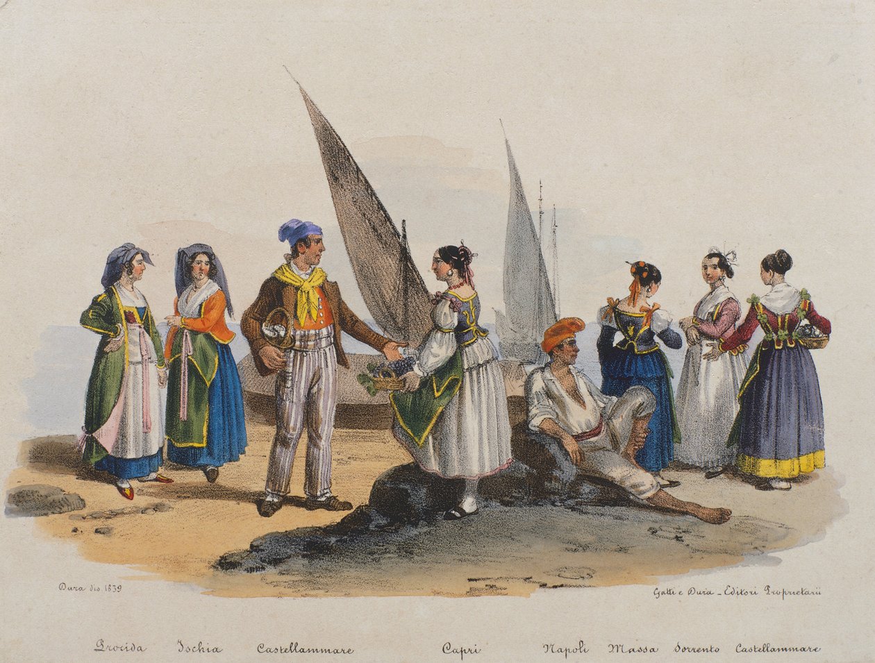 Traditionelle Kleidung von Neapel von Italian School