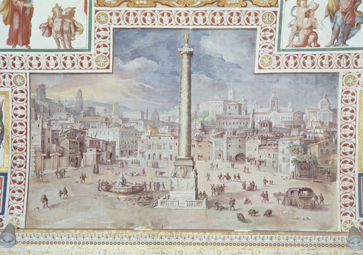 Trajanssäule, Trajansforum, Rom von Italian School