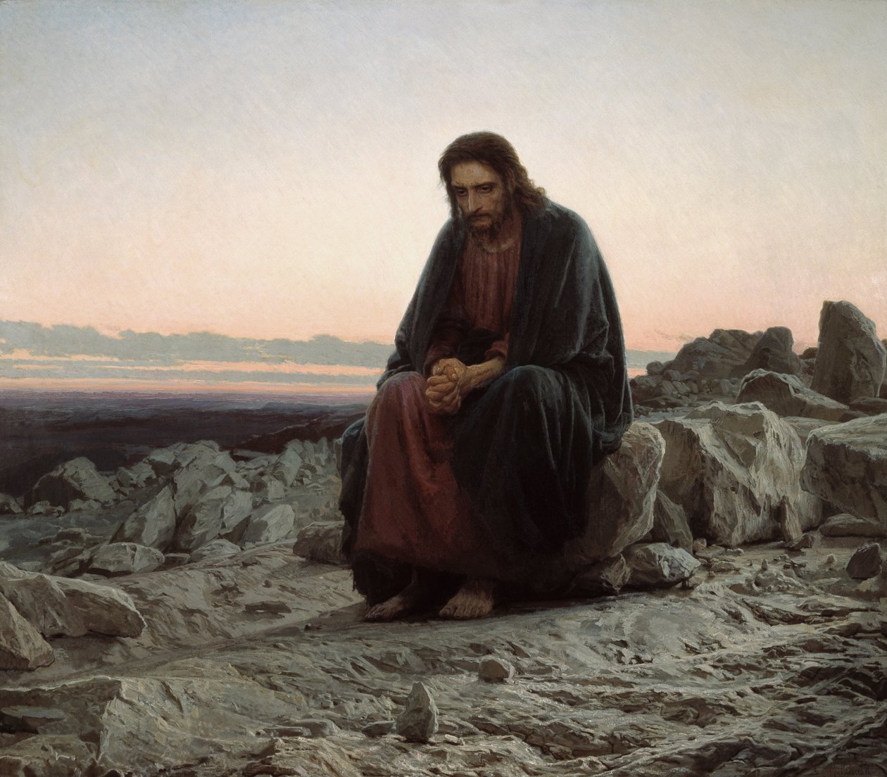 Christus in der Wildnis von Ivan Nikolaevich Kramskoy