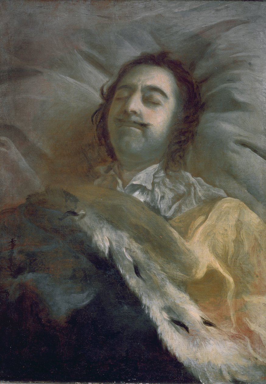 Peter I. (1672-1725) der Große auf seinem Sterbebett, 1725 von Ivan Nikitich Nikitin