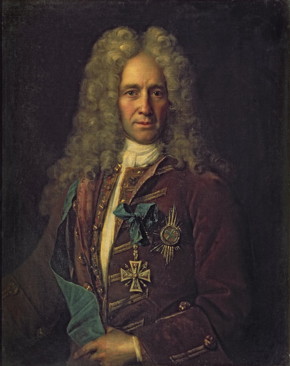 Porträt des Staatskanzlers Graf G. Golovkin, 1720 von Ivan Nikitich Nikitin