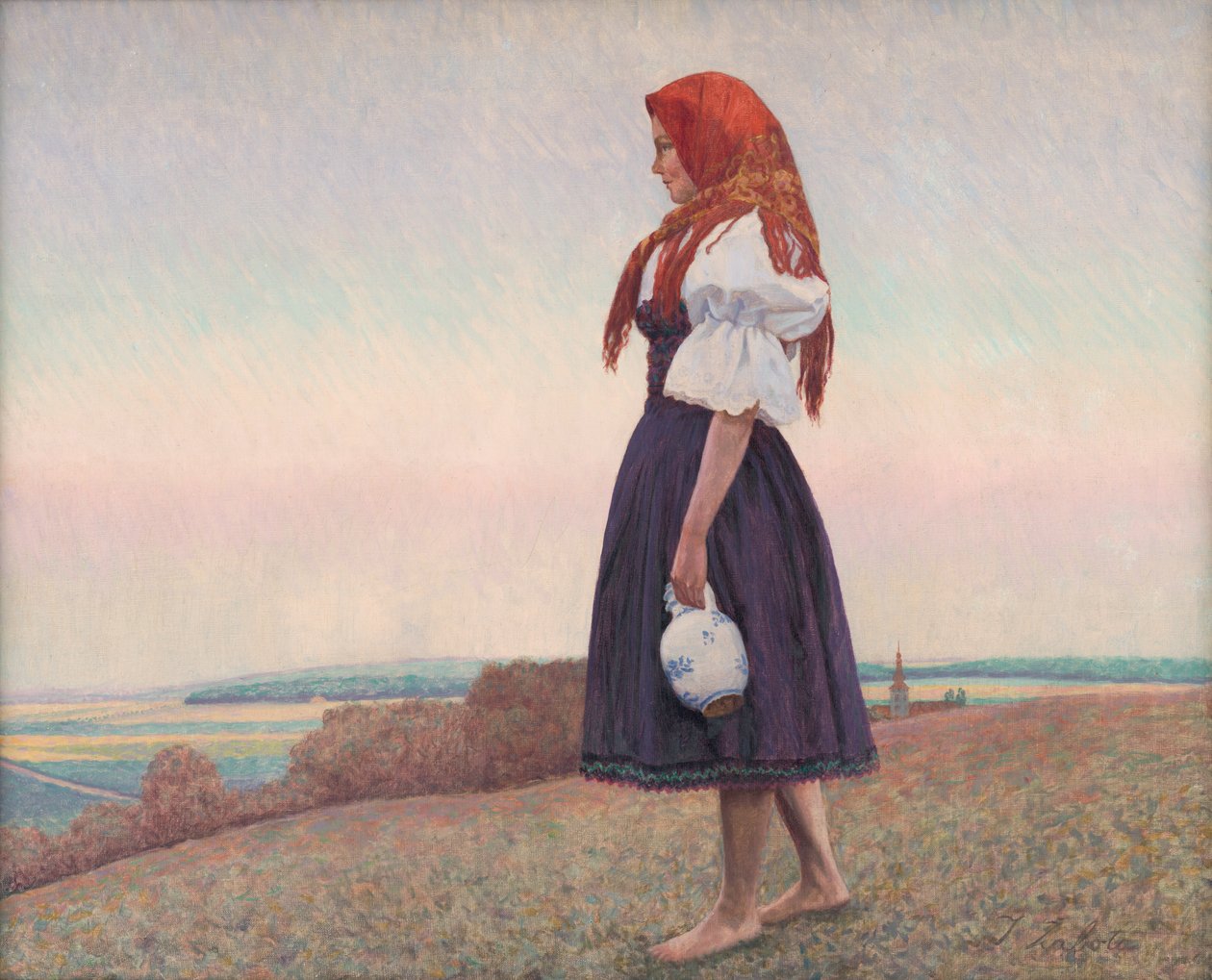 Mädchen mit Krug von Ivan Zabota