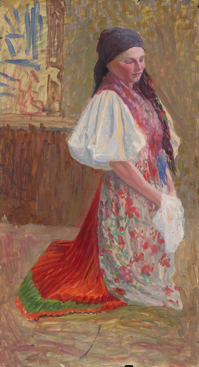 Mädchen in tschechischer Tracht von Ivan Zabota