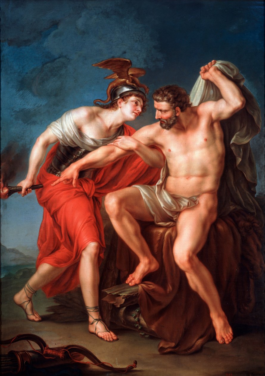 Die Selbstverbrennung des Herkules, 1782 von Ivan Akimovich Akimov