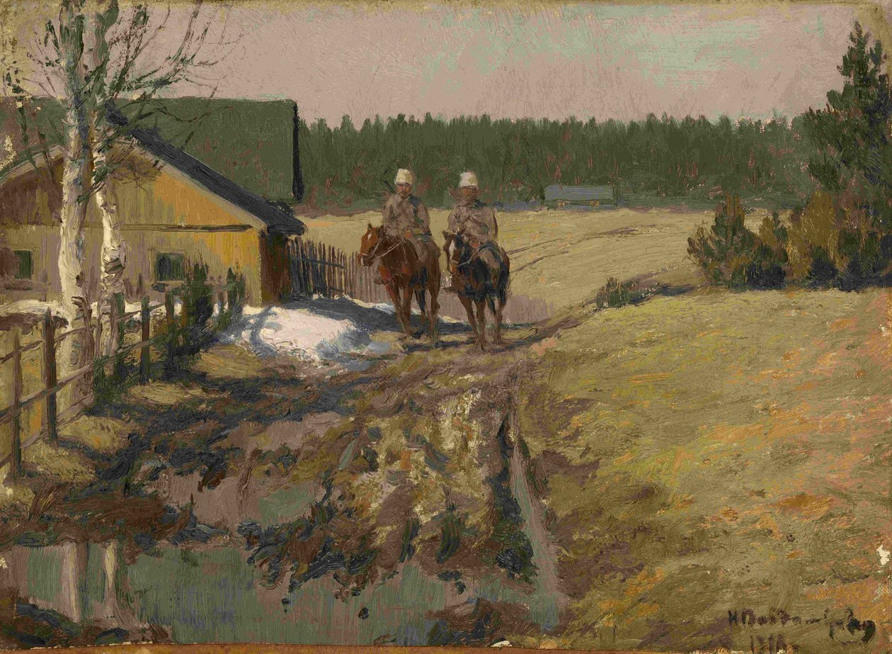 Kosaken zu Pferd, 1916 von Ivan Alexeyevich Vladimirov