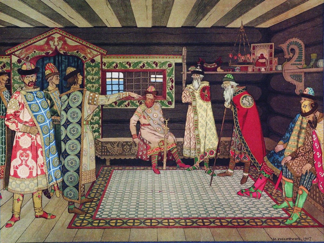 Treffen der Kiewer Fürsten, 1907 von Ivan Yakovlevich Bilibin