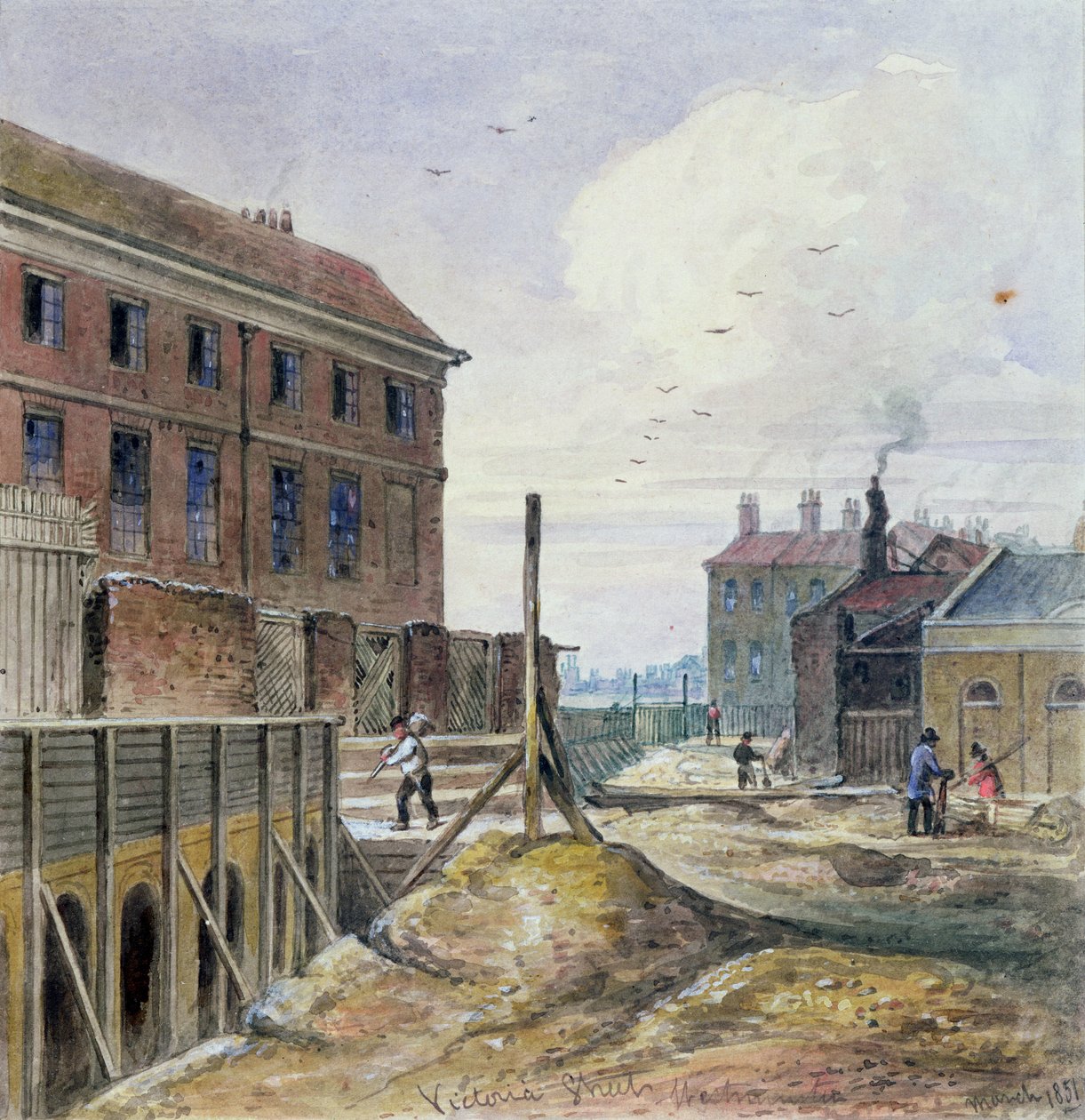 Bau der Victoria Street, 1851 von J. Findley