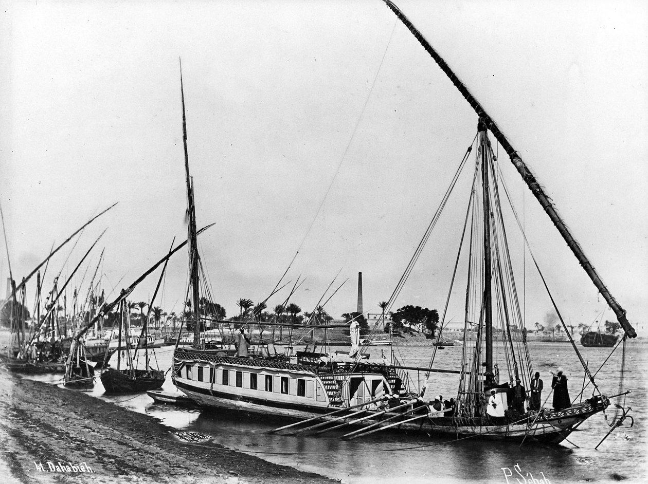 Dahabiya auf dem Nil von J. Pascal Sebah