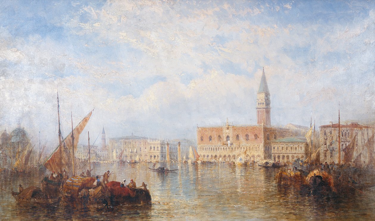 Ansicht des Dogenpalastes, Venedig von J. Vivian