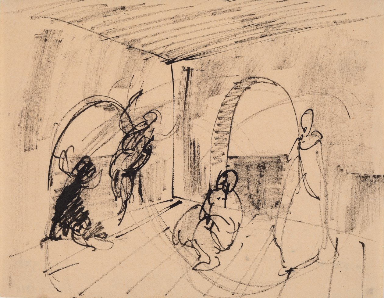 Entwurf für das Gemälde "Hekuba" von J.A. Jerichau