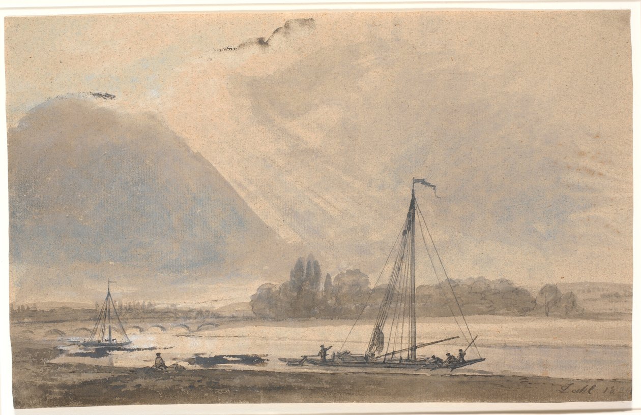 Blick auf die Elbe bei Dresden von Johan Christian Dahl