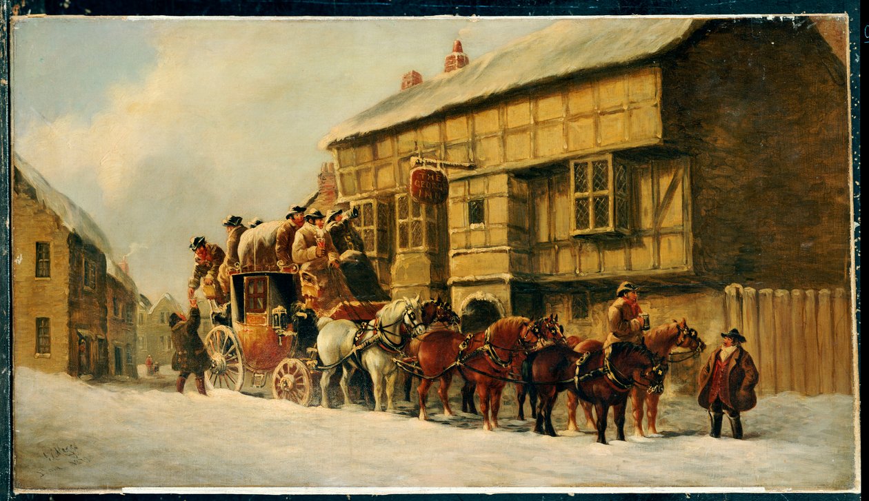 Vor dem George Inn, 1879 von J.C. Maggs