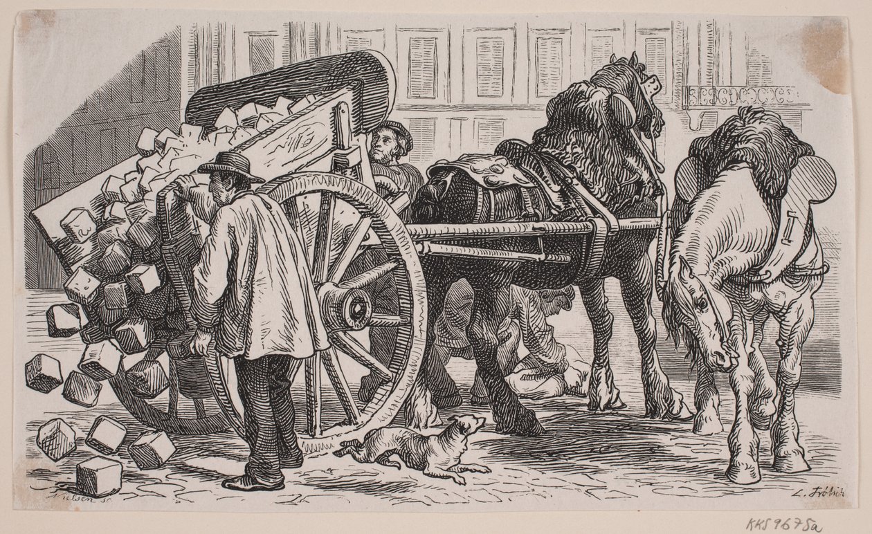 Arbeitskarren in Paris von J.C. Nielsen