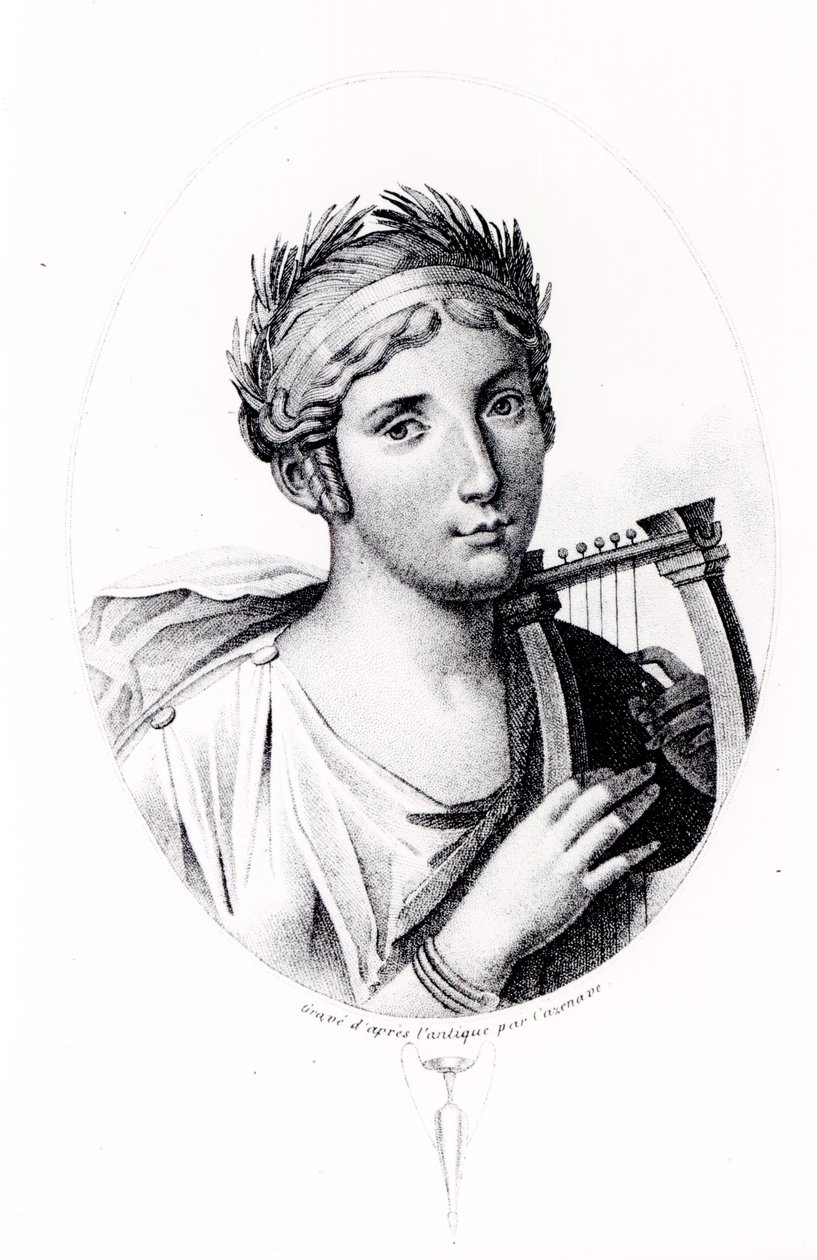 Porträt von Sappho von J.F. Cazenave
