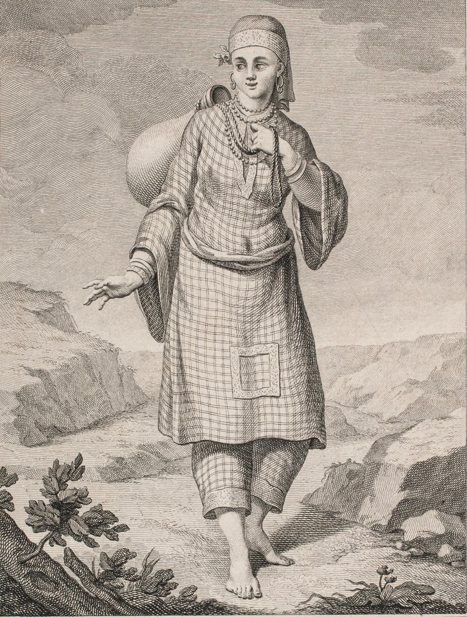 Eine arabische Frau holt Wasser von J.F. Clemens