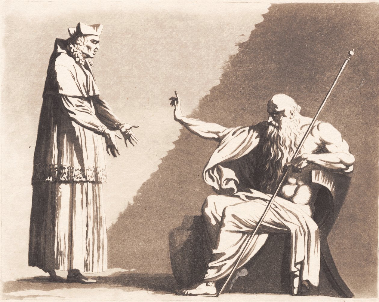 Richelieu vor Rhadamanthos von J.F. Clemens