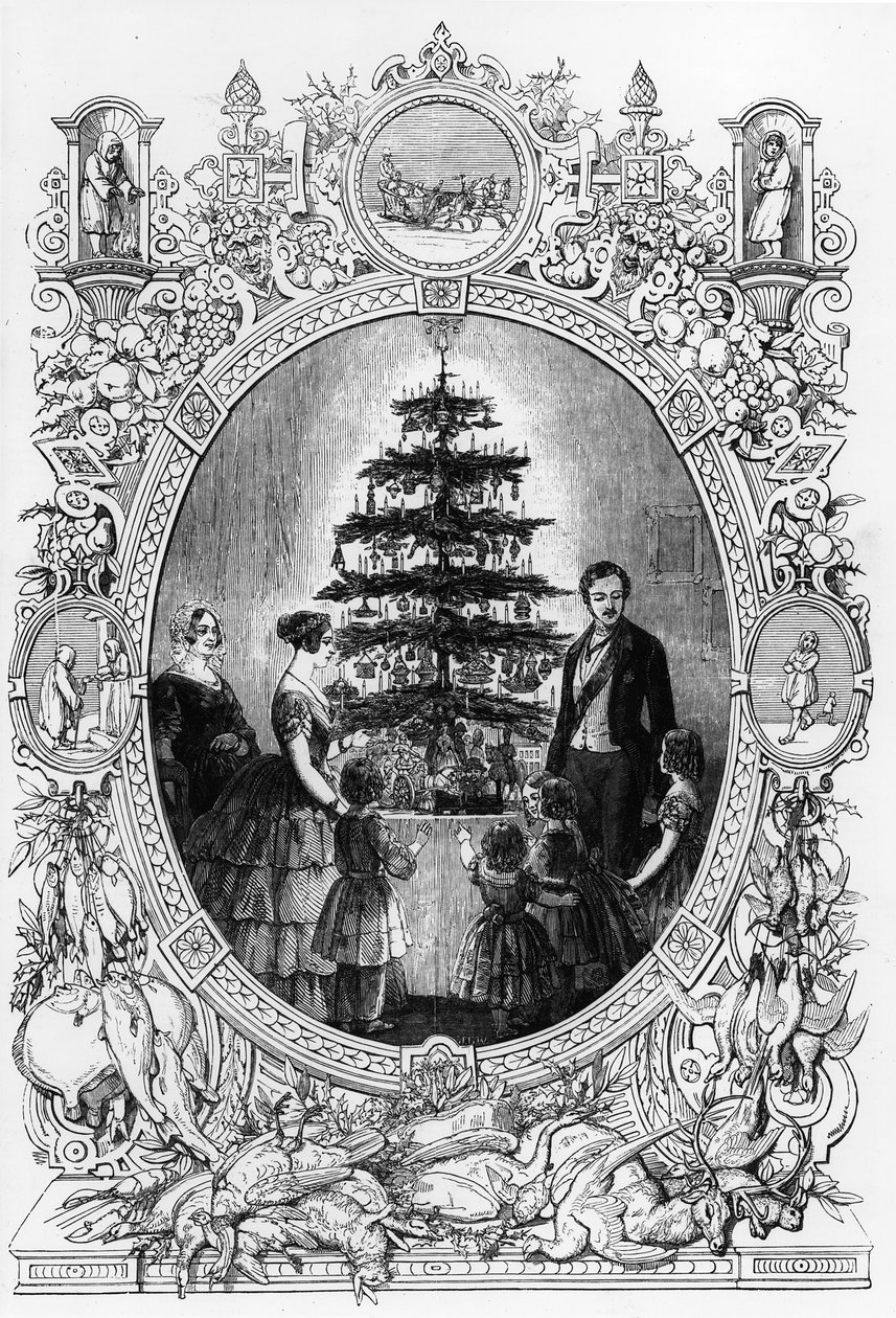 Weihnachtsbaum im Windsor Castle von J.L. (after) Williams