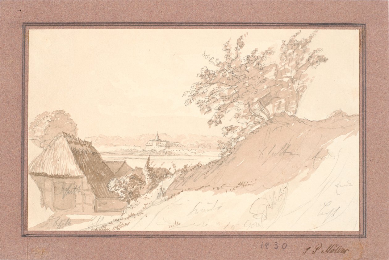 Schloss Gottorf von Tahrdorff aus gesehen von J.P. Møller