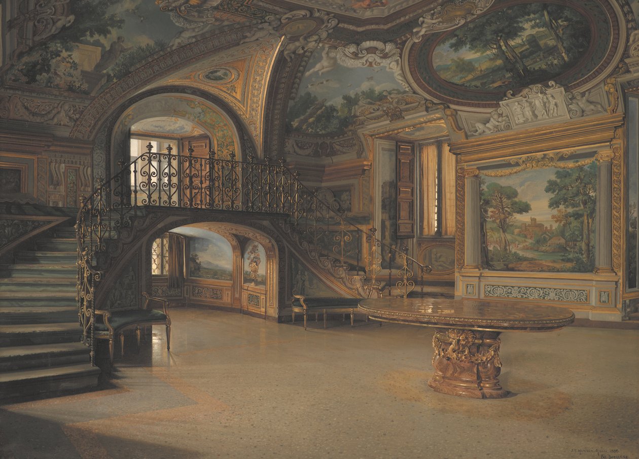 Ein Saal im Palazzo Borghese von J.Th. Hansen