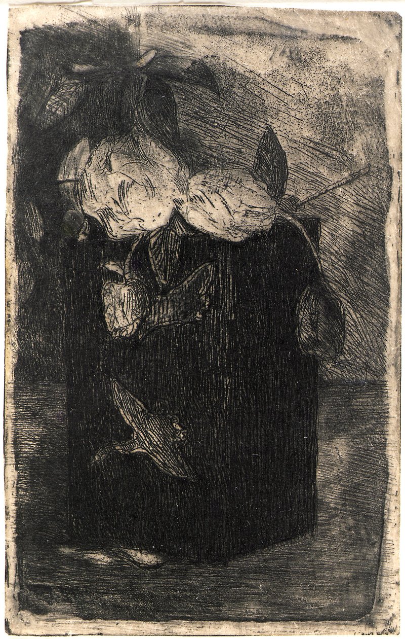 Blumen in einem japanischen Krug von J. Alden Weir