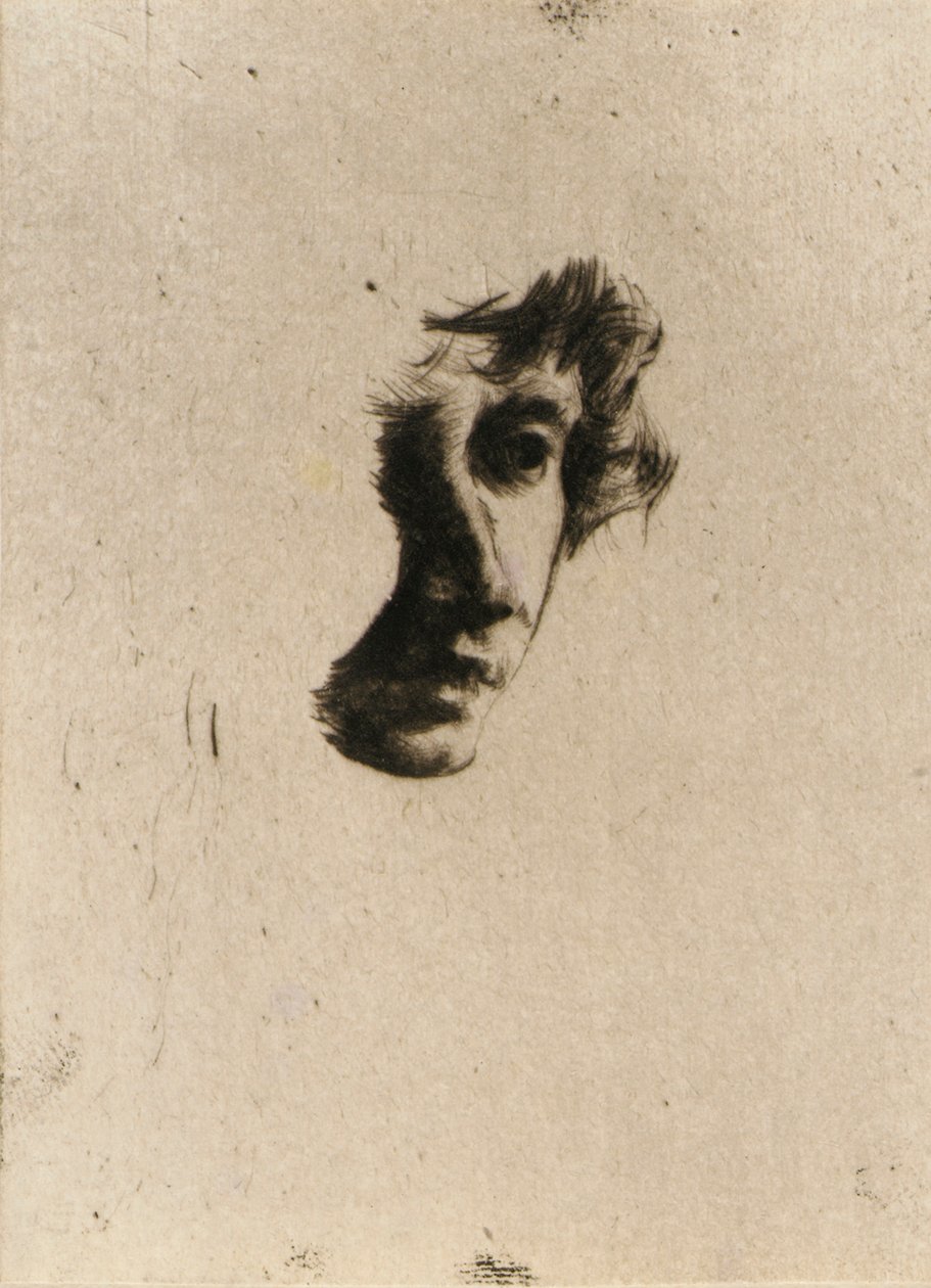 Fragment eines Kopfes von J. Alden Weir