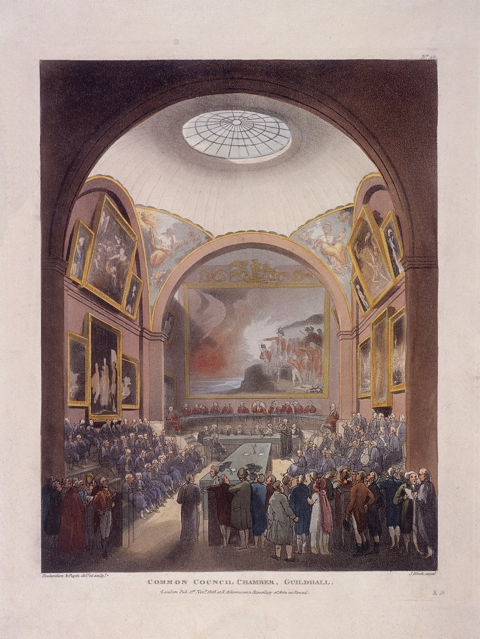 Guildhall Ratssaal, London von J Bluck