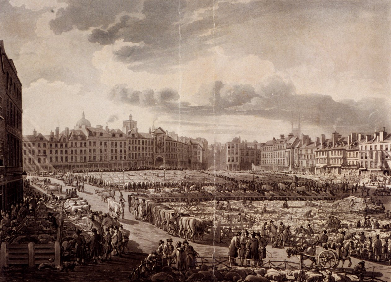 Smithfield Market, London, 1811 von J Bluck