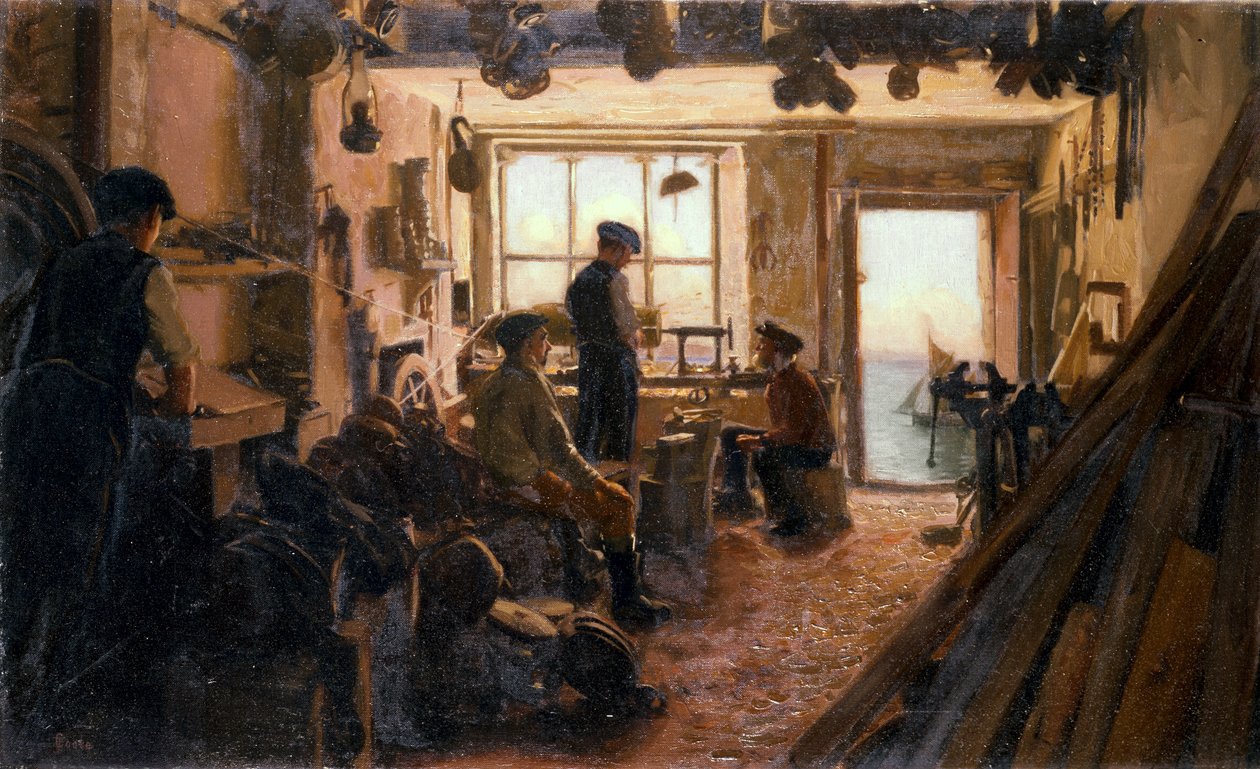 Die Werkstatt des Blockmachers von J. Cooke