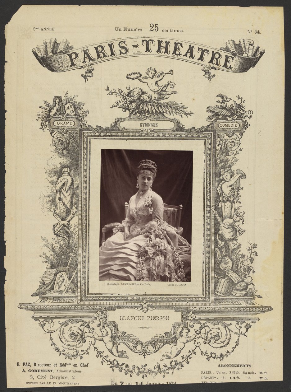 Pariser Theater: Blanche Pierson von J. Émile Tourtin