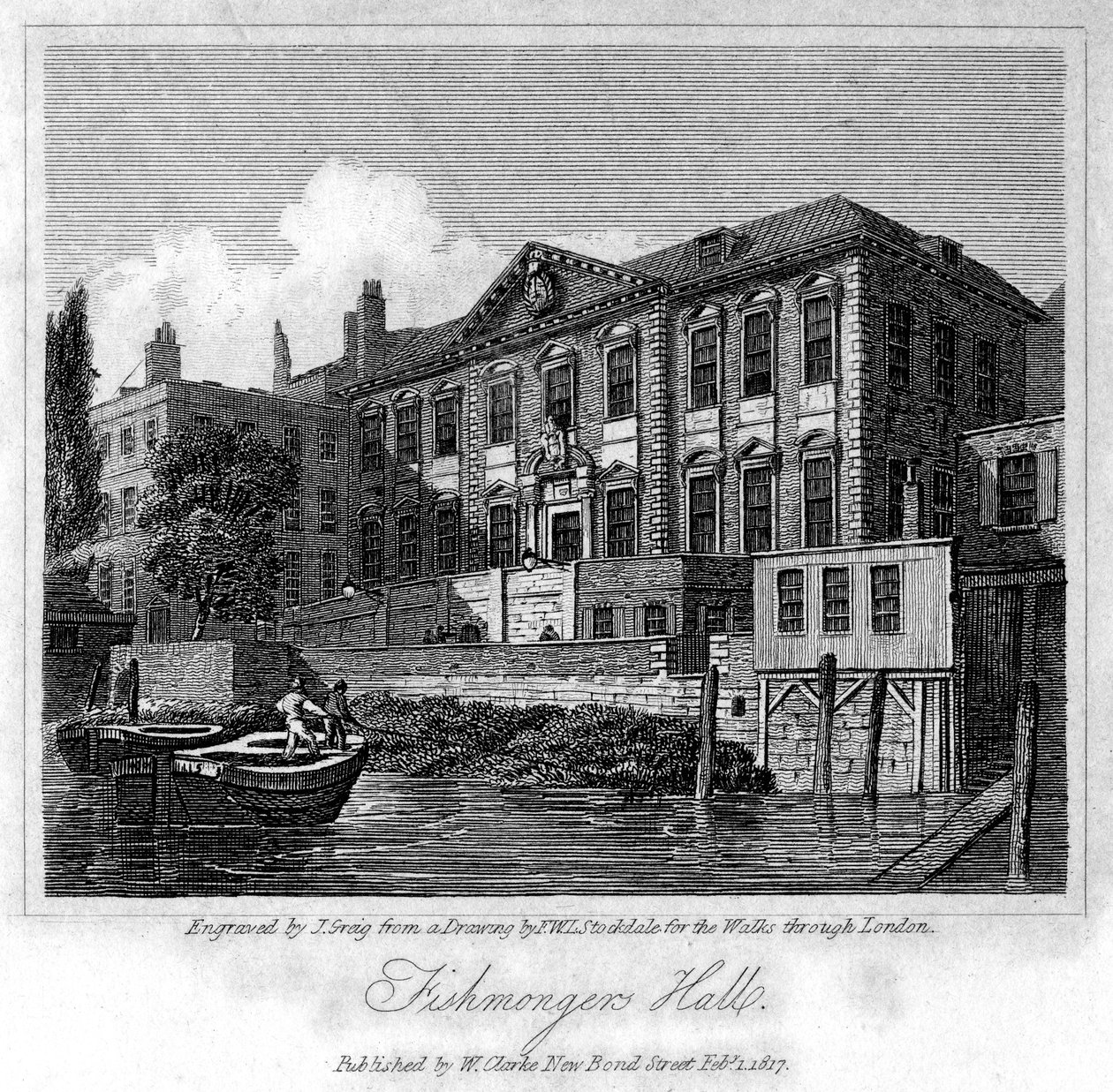 Fishmongers Hall, City of London, 1817 von J. Greig