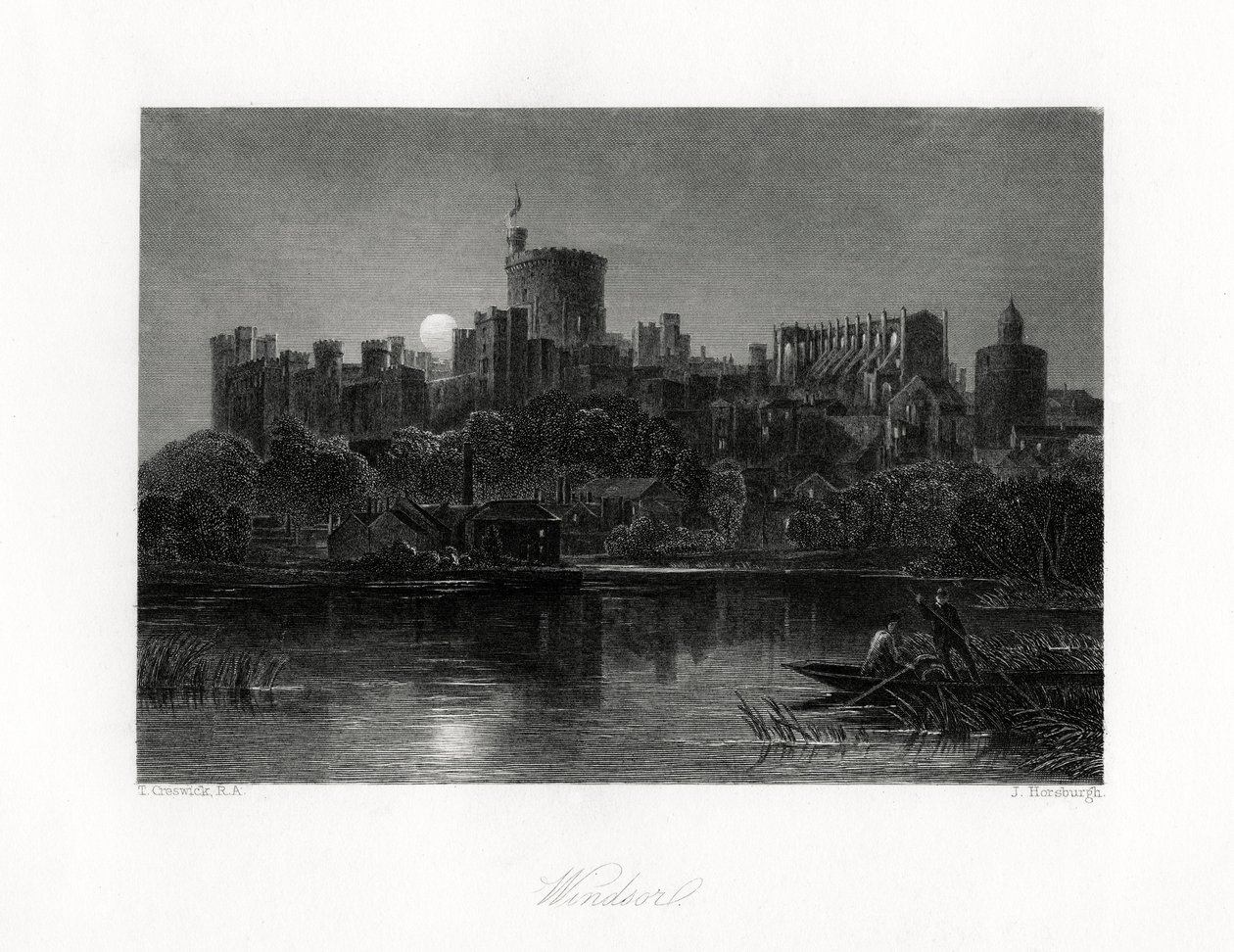 Schloss Windsor, Berkshire, 19. Jahrhundert von J. Horsburgh