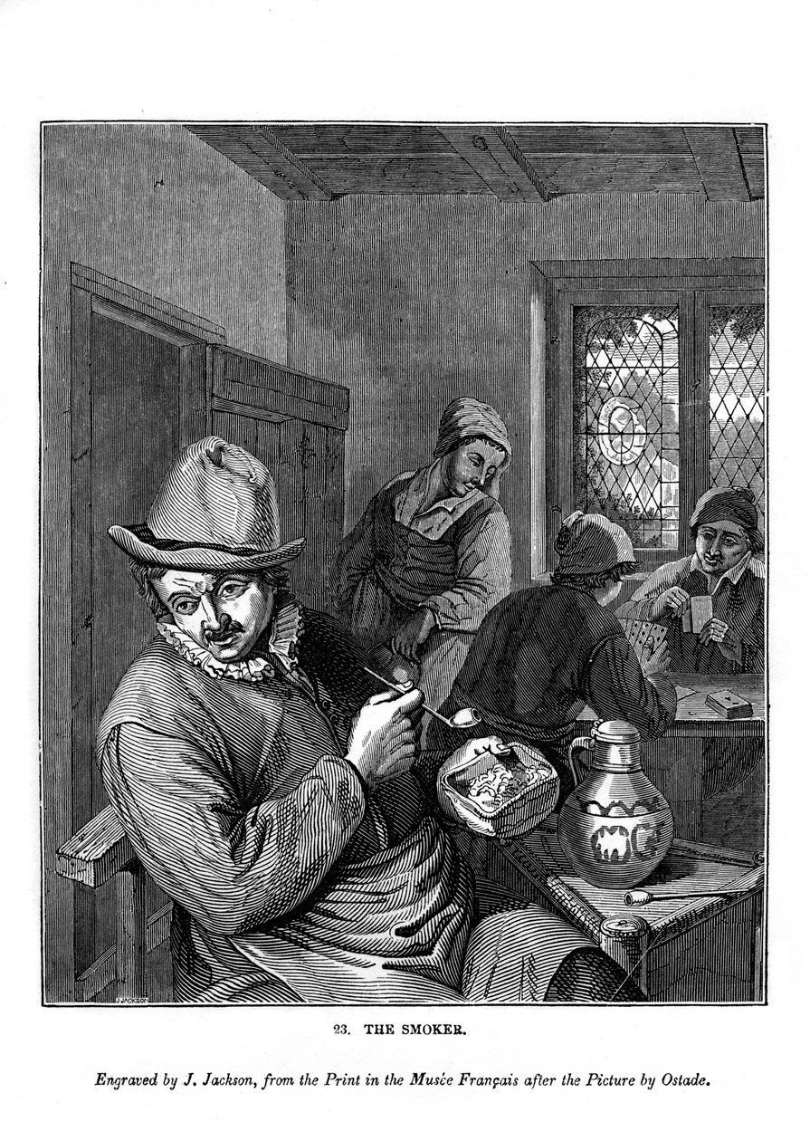 Der Raucher, ca. 1630-1680, 1843 von J. Jackson