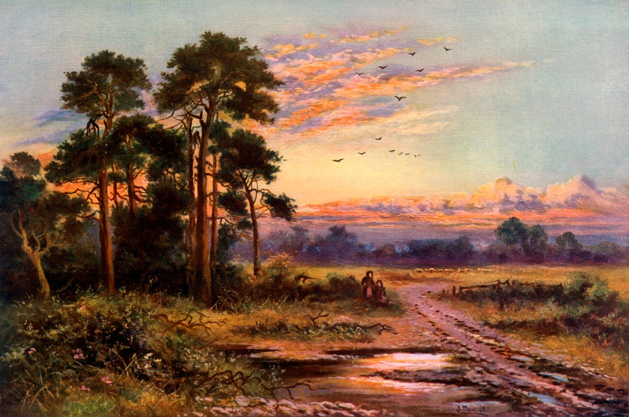 Herbstsonnenuntergang, 1911-1912 von J Maurice