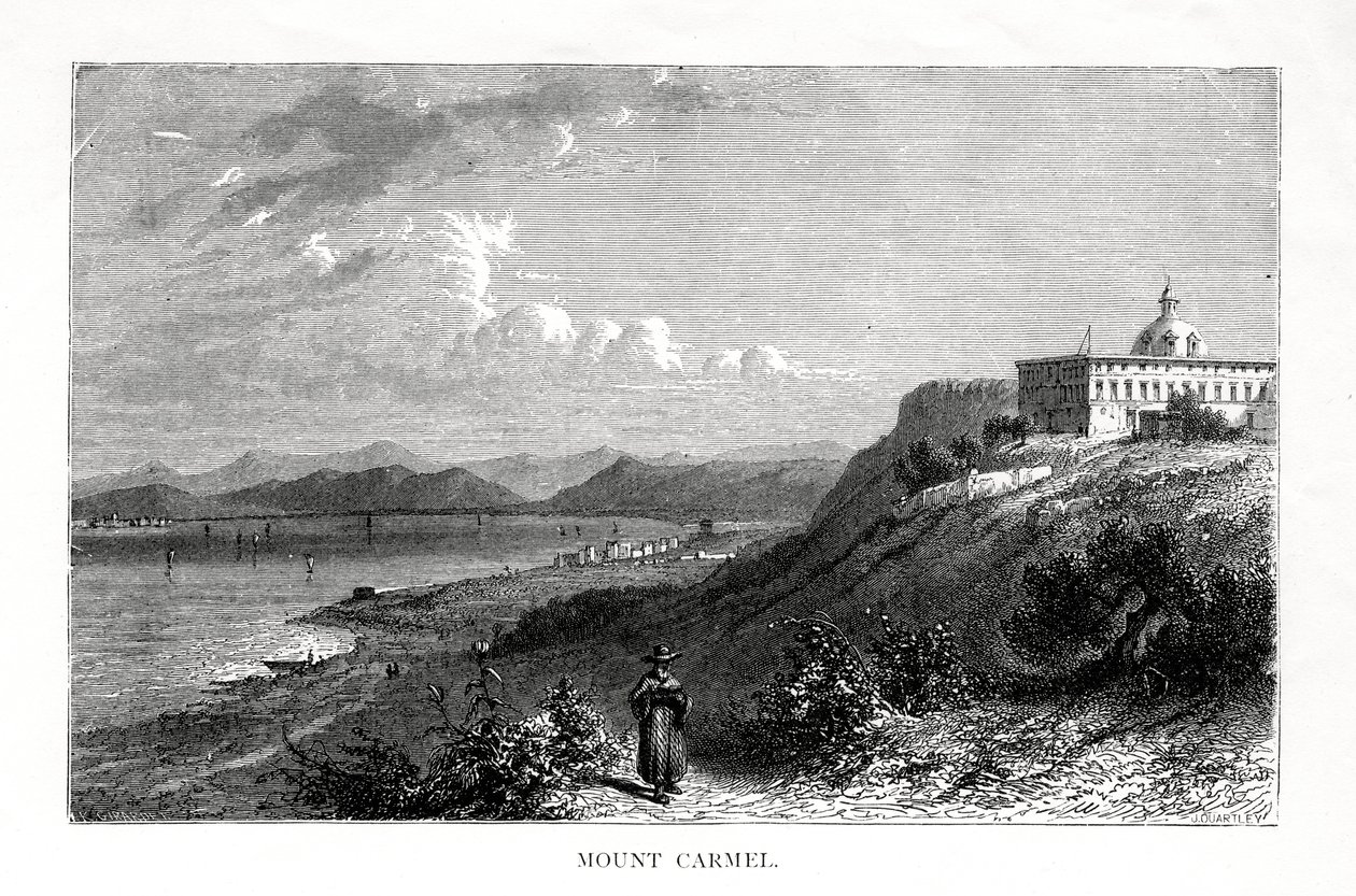 Berg Karmel, Israel, 19. Jahrhundert von J. Quartley