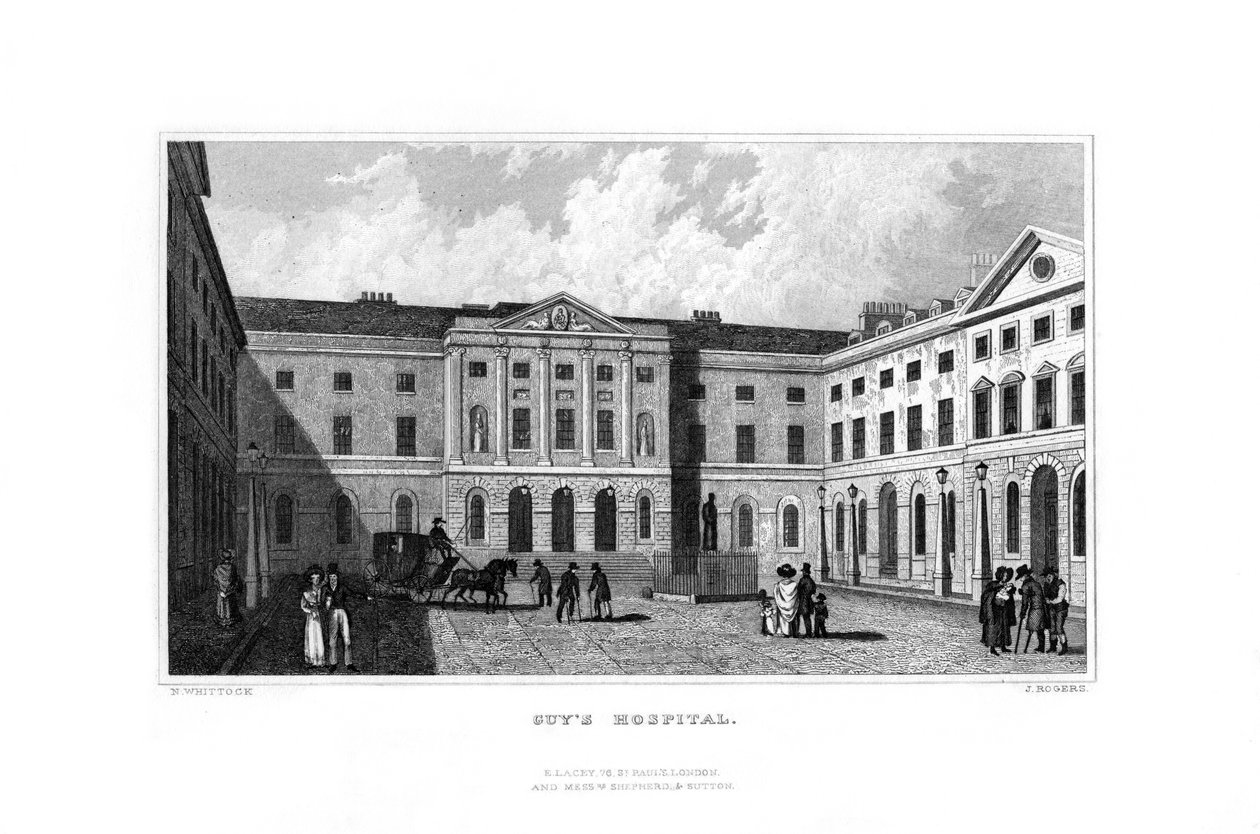 Guys Hospital, Southwark, London, 1829 von J. Rogers