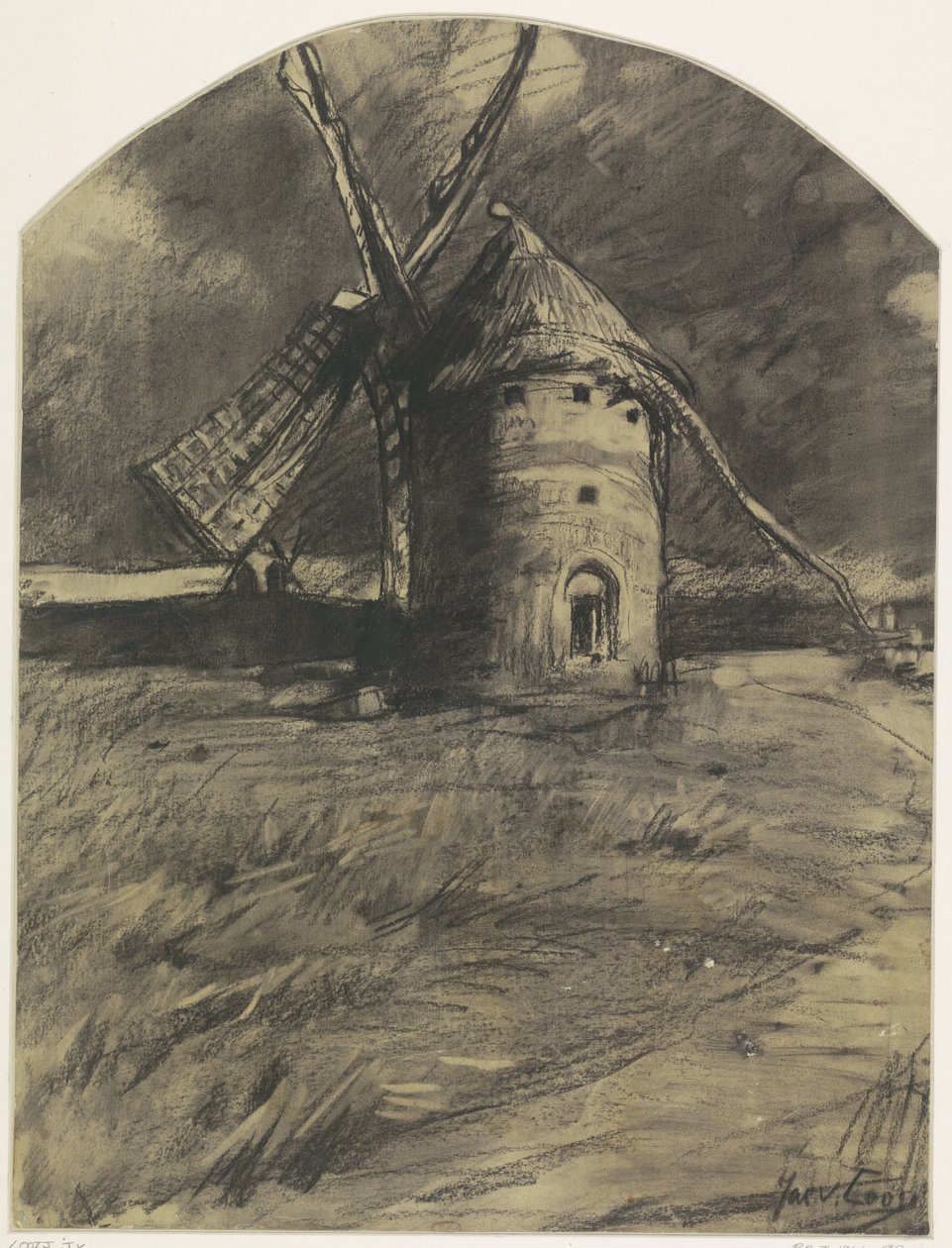 Verfallene Windmühle von Jac van Looij